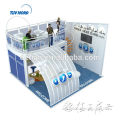 Durable show display booth, double deck trade show booth displays for exhibitor